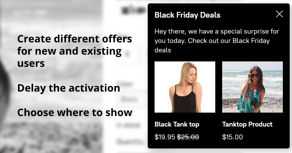 Ecwid Slide-in offers & promotions
