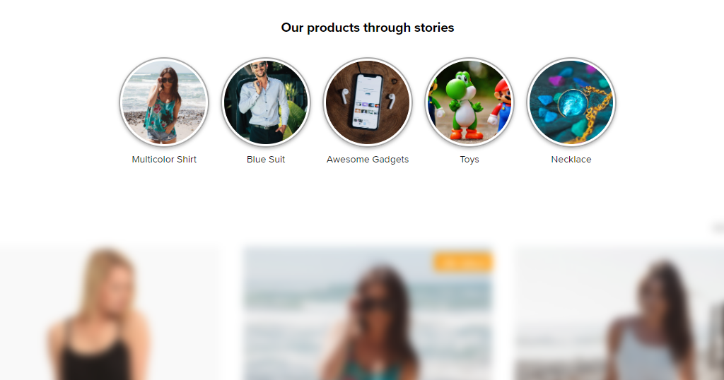 Ecwid Shoppable Stories - Automatically create shoppable, Instagram like stories from your products