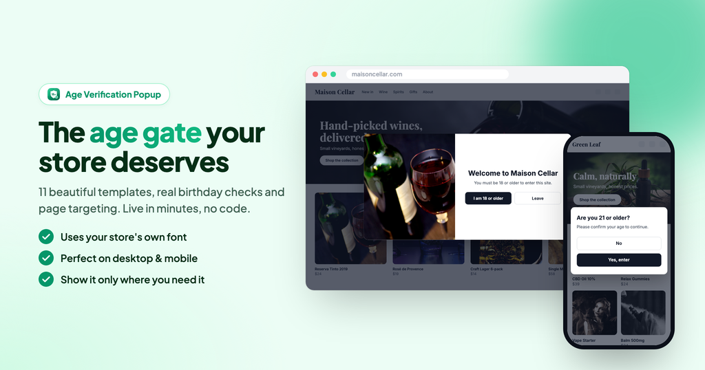 Ecwid: Age Verification