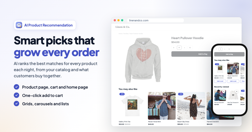 Ecwid SmartSuggest - AI Product Recommendation
