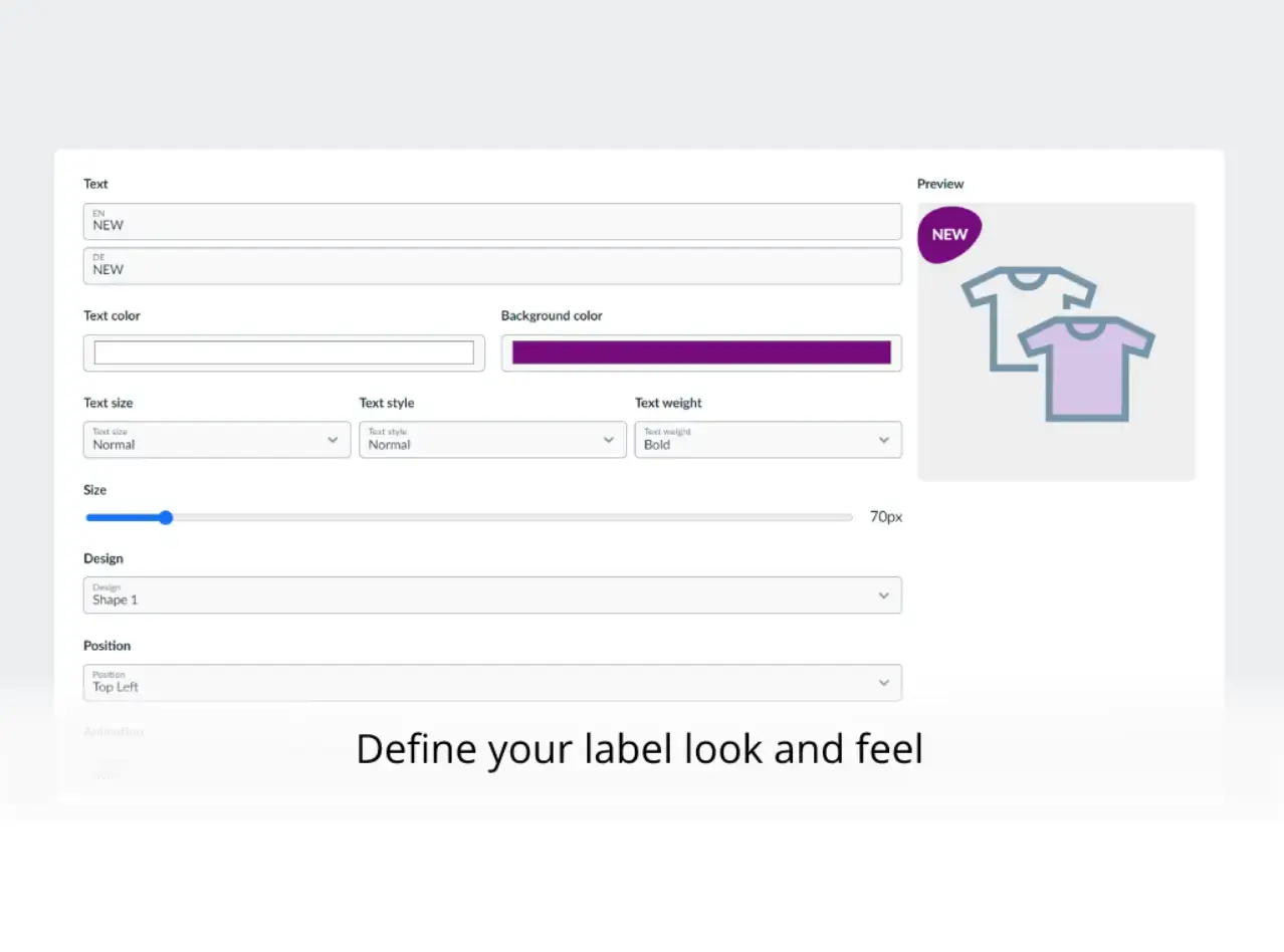 Automated Product Labels & Badges: Animated Product Labels in minutes
