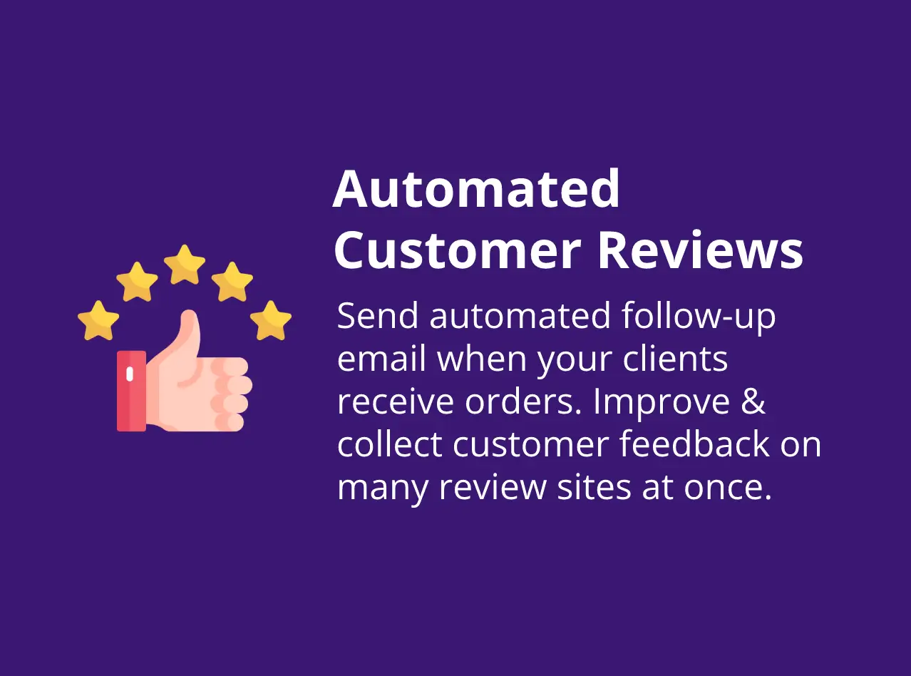 Automated Customer Reviews: Boost Google reviews, Facebook reviews, Yelp & more