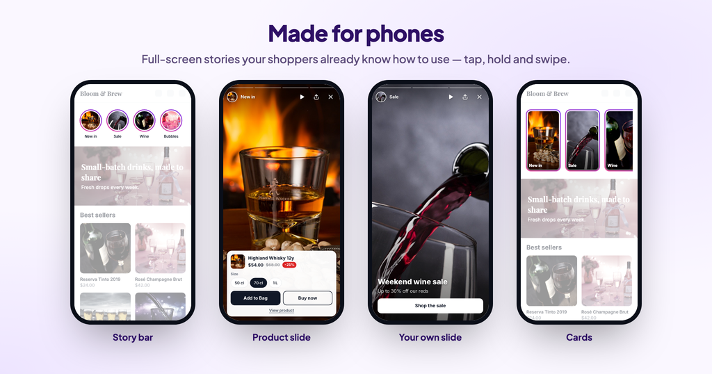 Ecwid Shoppable Stories - Automatically create shoppable, Instagram like stories from your products