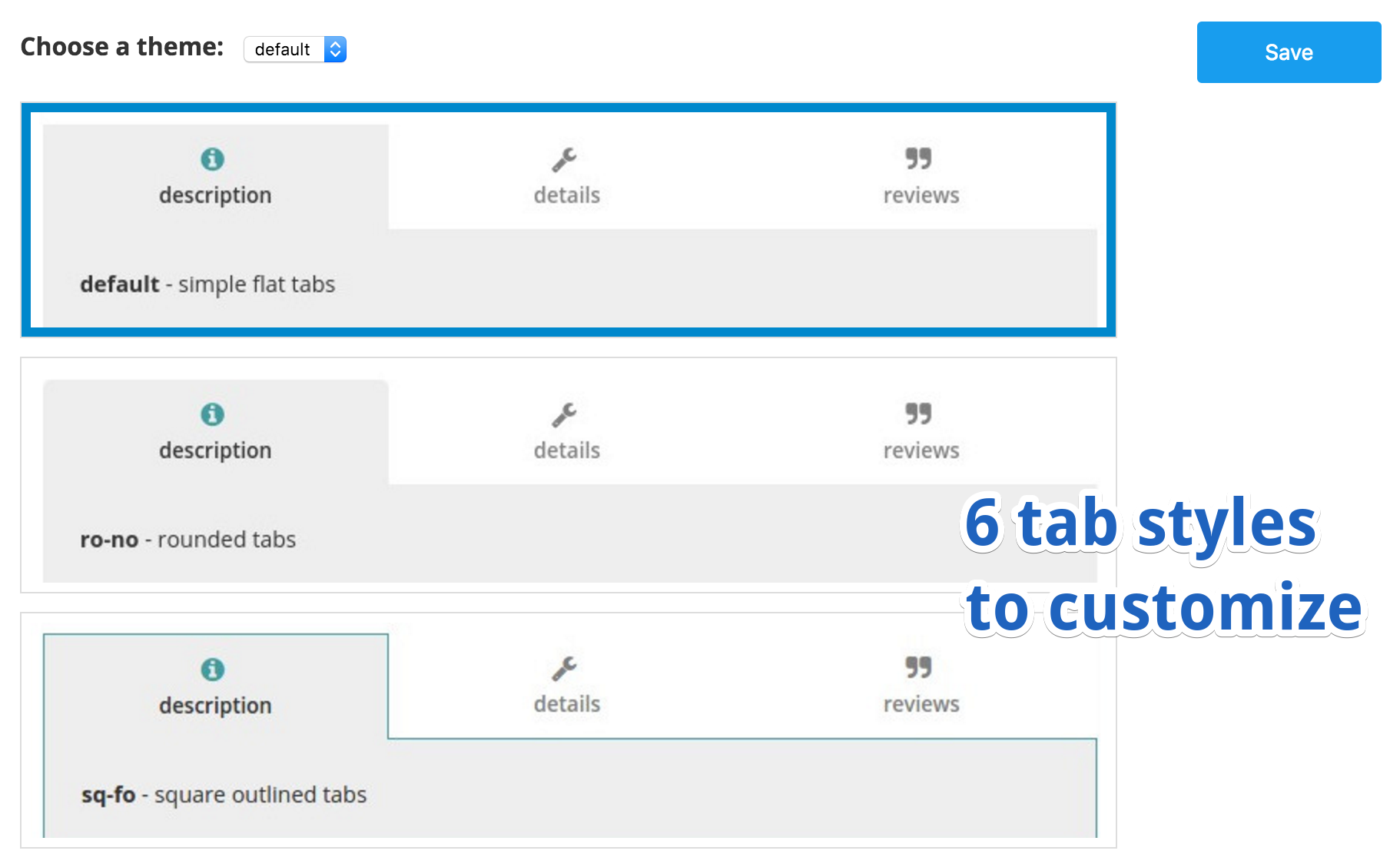 Tabber: Product Description Tabs